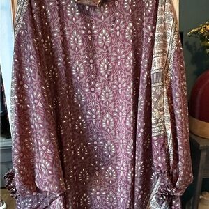 Cowl neck poncho tunic